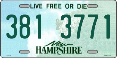 NH license plate 3813771