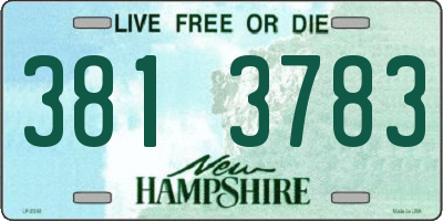 NH license plate 3813783