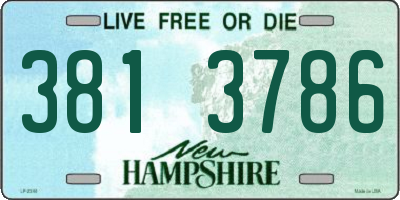 NH license plate 3813786