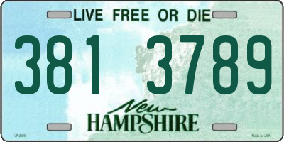 NH license plate 3813789