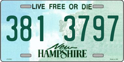 NH license plate 3813797