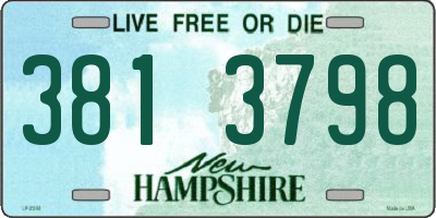 NH license plate 3813798