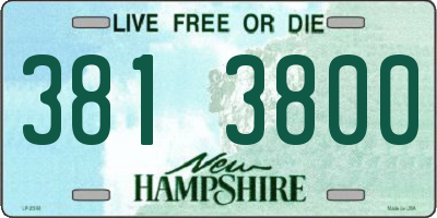 NH license plate 3813800