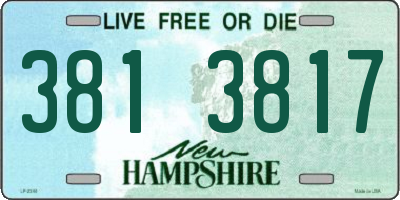 NH license plate 3813817