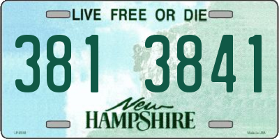 NH license plate 3813841