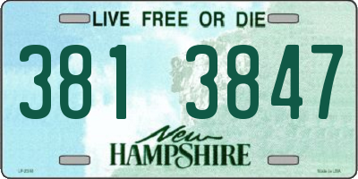 NH license plate 3813847