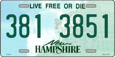 NH license plate 3813851
