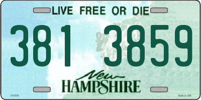 NH license plate 3813859