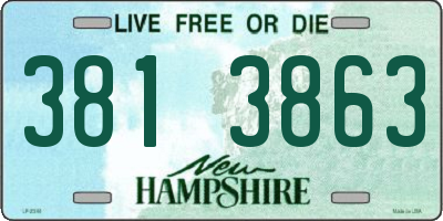 NH license plate 3813863