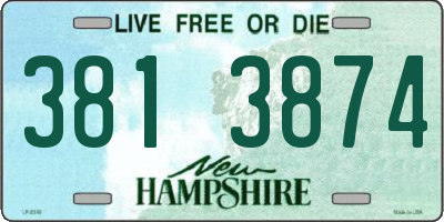 NH license plate 3813874
