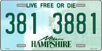 NH license plate 3813881