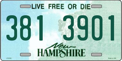 NH license plate 3813901