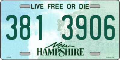 NH license plate 3813906