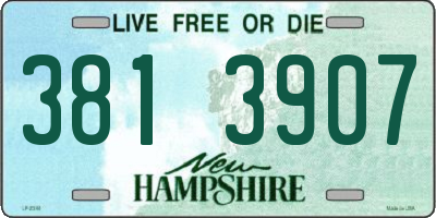 NH license plate 3813907