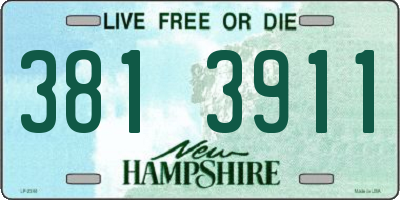 NH license plate 3813911