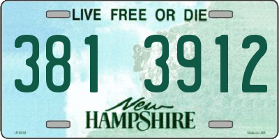 NH license plate 3813912