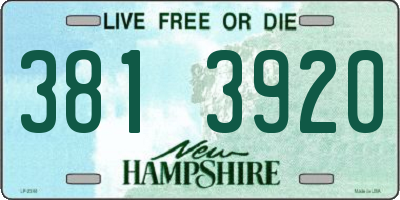 NH license plate 3813920