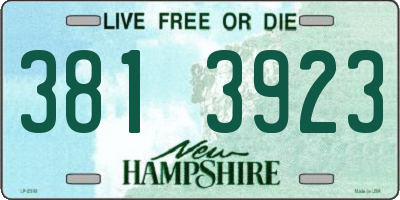 NH license plate 3813923