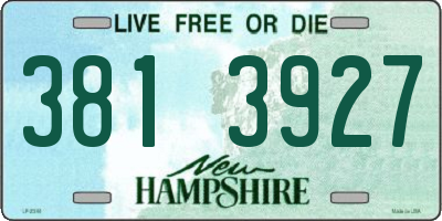 NH license plate 3813927