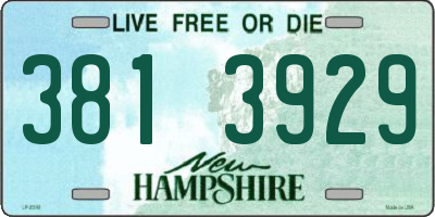 NH license plate 3813929