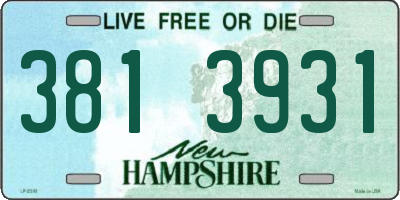 NH license plate 3813931