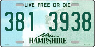 NH license plate 3813938
