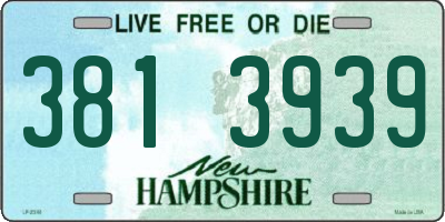 NH license plate 3813939