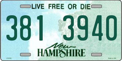 NH license plate 3813940