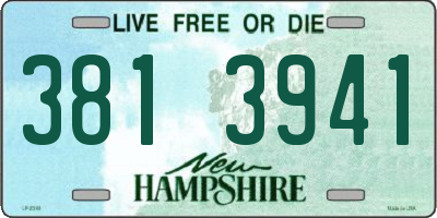 NH license plate 3813941