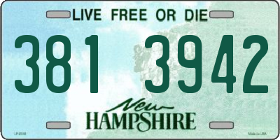 NH license plate 3813942