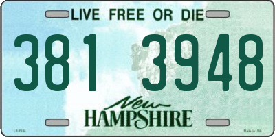 NH license plate 3813948