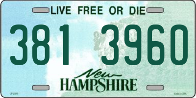 NH license plate 3813960