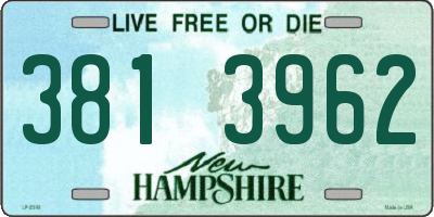 NH license plate 3813962