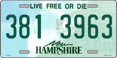 NH license plate 3813963