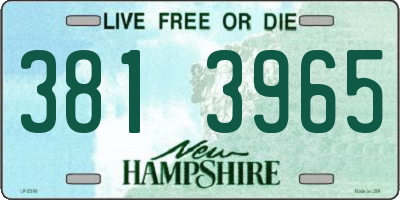 NH license plate 3813965