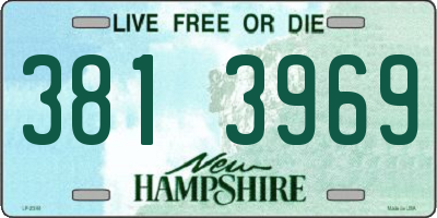 NH license plate 3813969