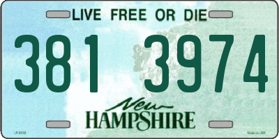 NH license plate 3813974