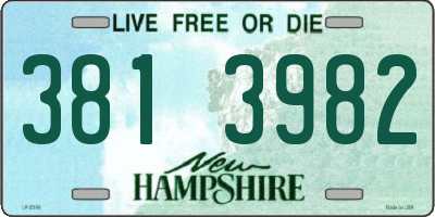 NH license plate 3813982