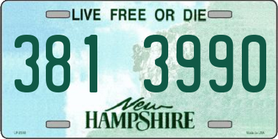 NH license plate 3813990