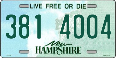 NH license plate 3814004