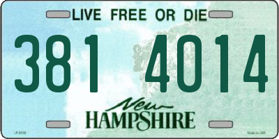 NH license plate 3814014