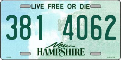 NH license plate 3814062