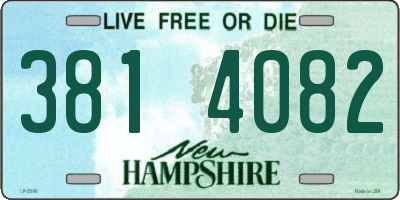 NH license plate 3814082