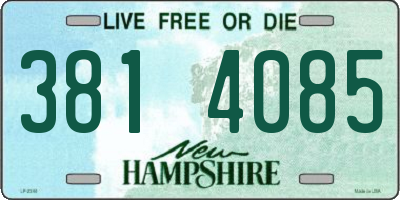 NH license plate 3814085
