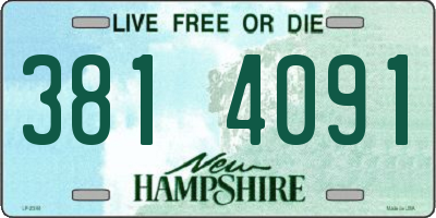NH license plate 3814091