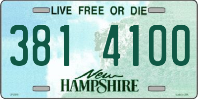 NH license plate 3814100