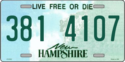 NH license plate 3814107