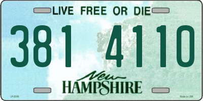 NH license plate 3814110