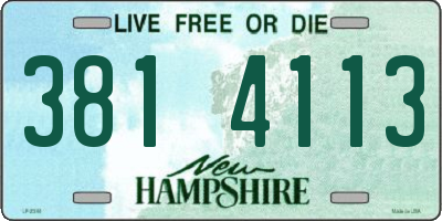 NH license plate 3814113