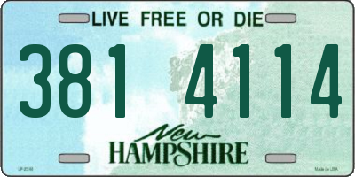 NH license plate 3814114